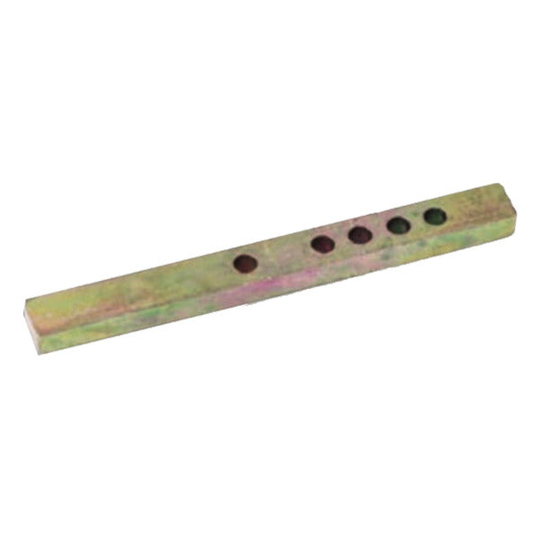 3-1/8" Yellow Zinc Straight Pivot Bar, 5-Hole Window Hardware