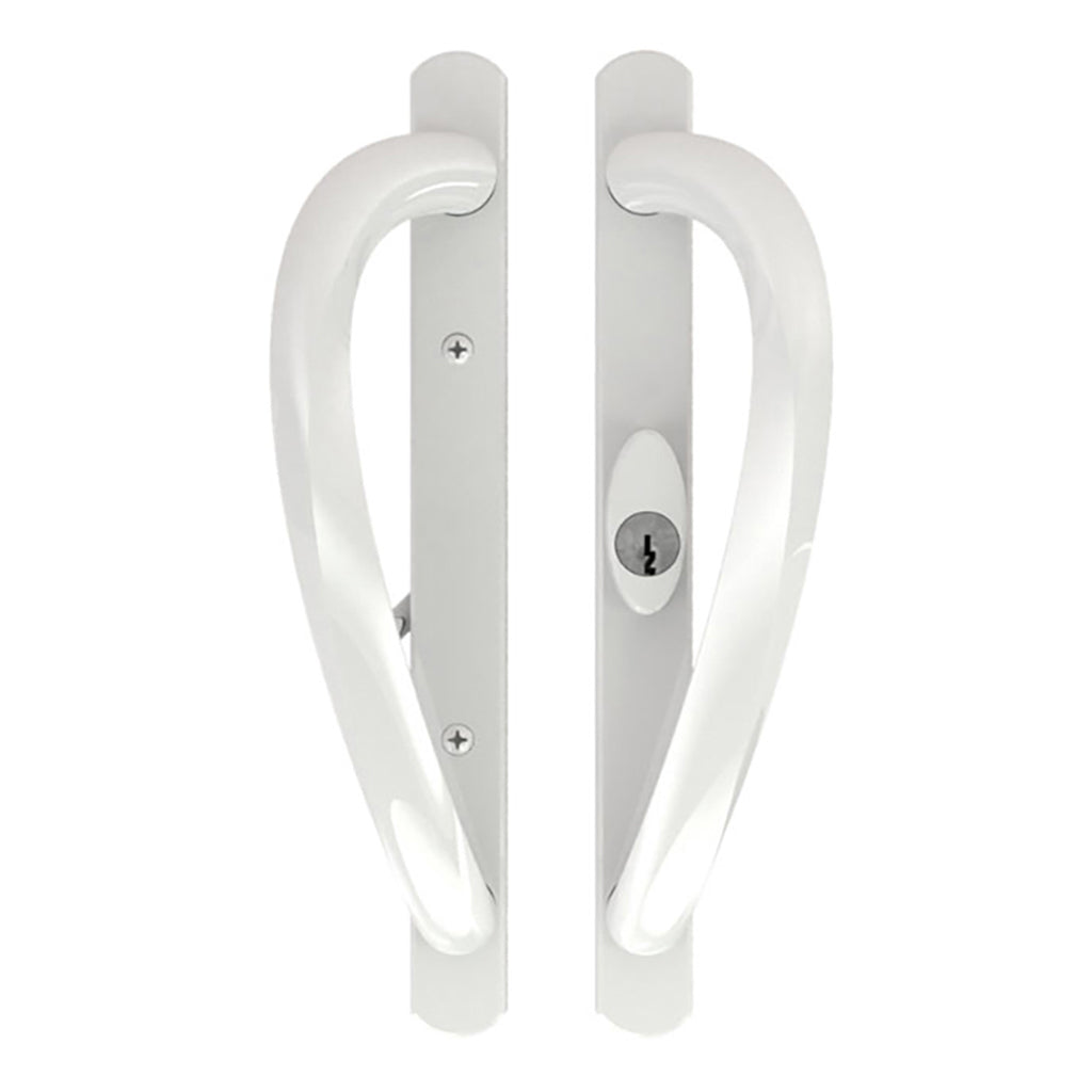 Truth Center Keyed Active Round Top Sliding Door Handleset - Choose Color