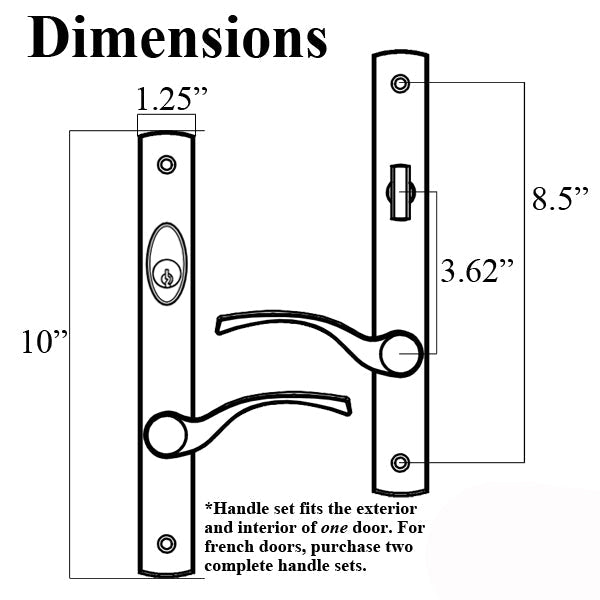 Truth Sentry Lock Handle Set Transitional Decorative Finishes Over Brass- Pvd Brass Hardware