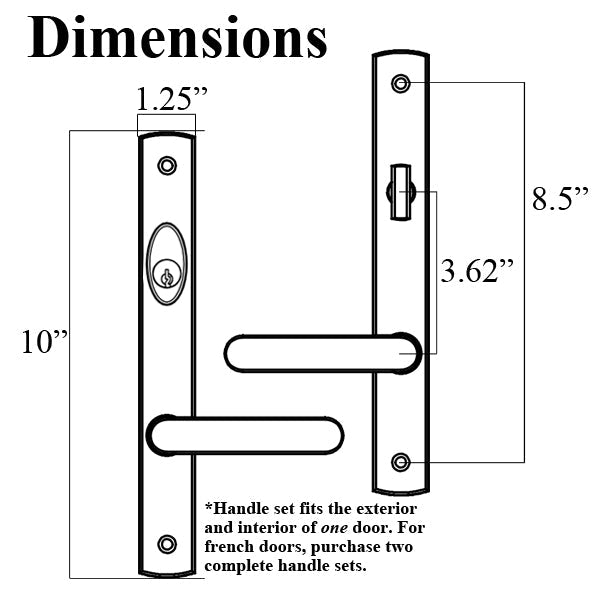 Truth Sentry Lock Handle Set Contemporary Decorative Over Solid Brass Pvd Chrome Inactive Hardware