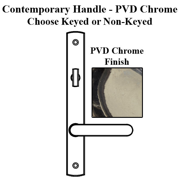 Truth Sentry Lock Handle Set Contemporary Decorative Over Solid Brass Pvd Chrome Inactive Hardware