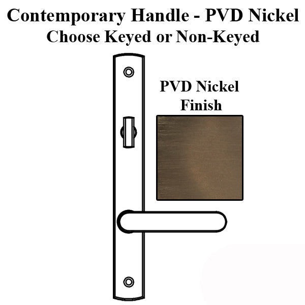 Truth Sentry Lock Handle Set Contemporary Decorative Over Solid Brass Pvd Nickel Hardware