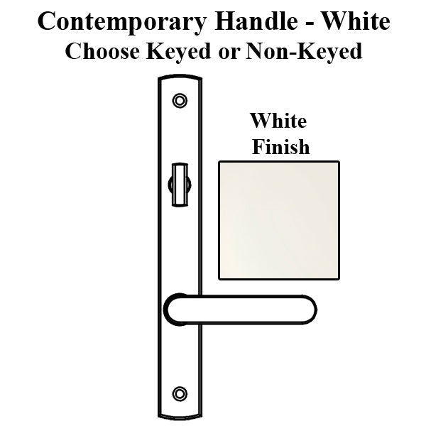 Truth Sentry Lock Handle Set Contemporary Painted Over Zinc White Hardware