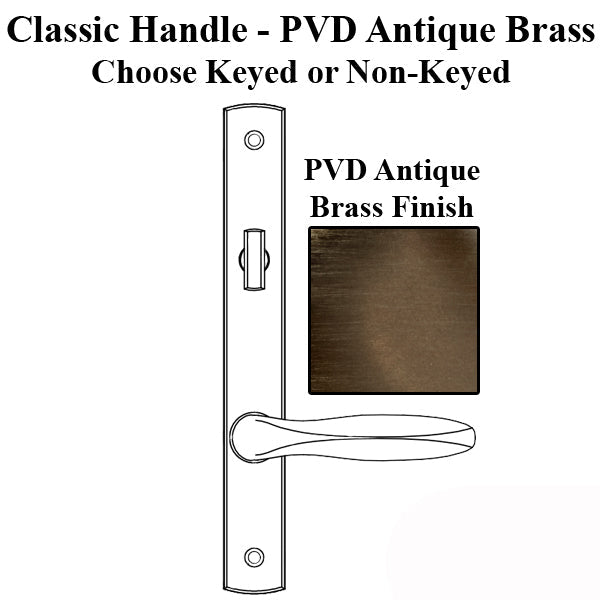 Truth Sentry Lock Handle Set Classic Decorative Finishes Over Brass Antique Hardware