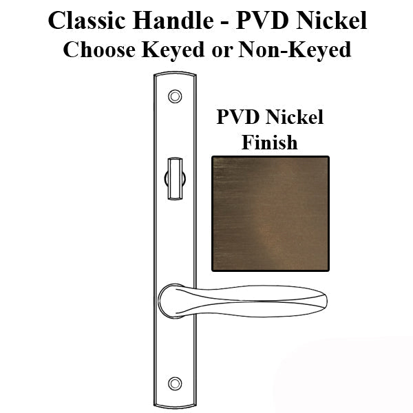 Truth Sentry Lock Handle Set Classic Decorative Finishes Over Brass Pvd Nickel Hardware