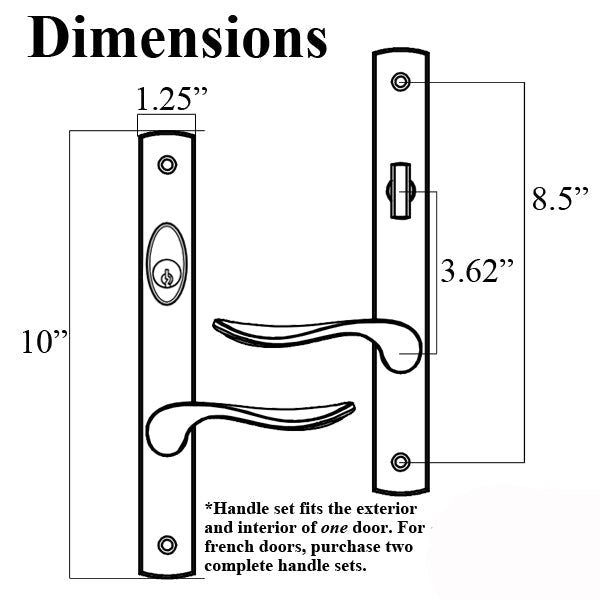 Truth Sentry Lock Handle Set Modern Painted Over Zinc Faux Bronze Hardware