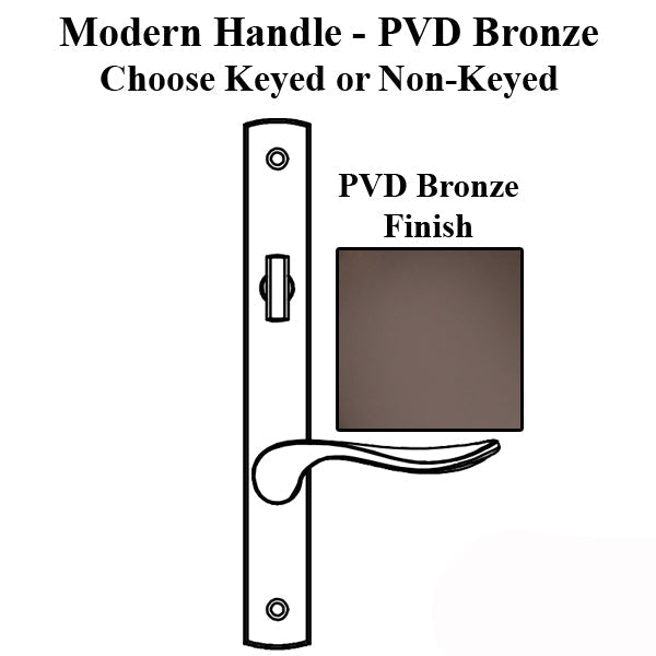 Truth Sentry Lock Handle Set Modern Decorative Over Solid Brass Pvd Bronze Hardware