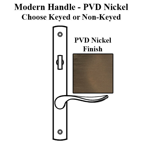 Truth Sentry Lock Handle Set Modern Decorative Over Solid Brass Pvd Nickel Hardware