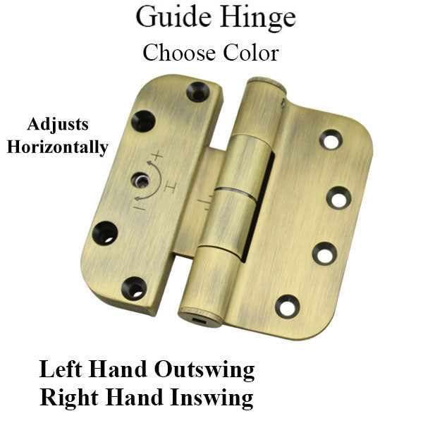 Truth Sentry Hinged Door Adjustable Guide Hinge Lho / Rhi 4 X Inches Choose Color Hardware