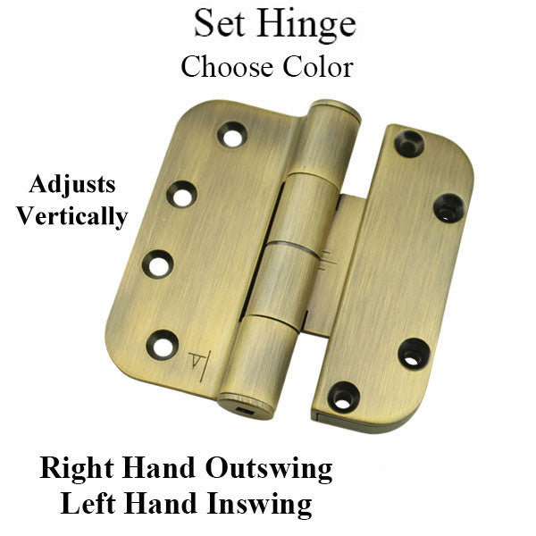 Truth Sentry Hinged Door Adjustable Set Hinge Rho / Lhi 4 X Inches Choose Color Hardware
