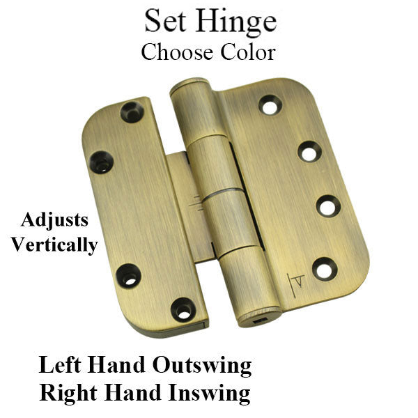 Truth Sentry Hinged Door Adjustable Set Hinge Lho / Rhi 4 X Inches Choose Color Hardware