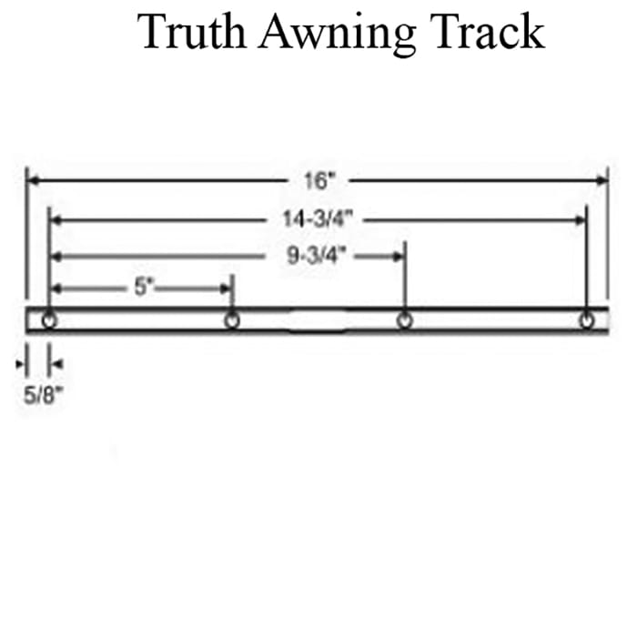 Truth 41015 Awning Window Track No Pivot Slide for Maxim & Encore