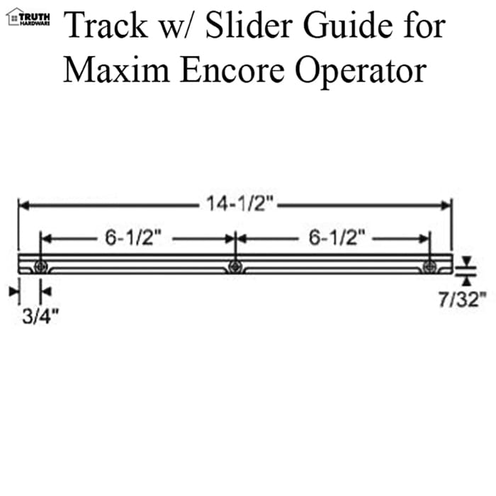 Truth 11576.92 Track with Slider Guide for Maxim & Encore Windows