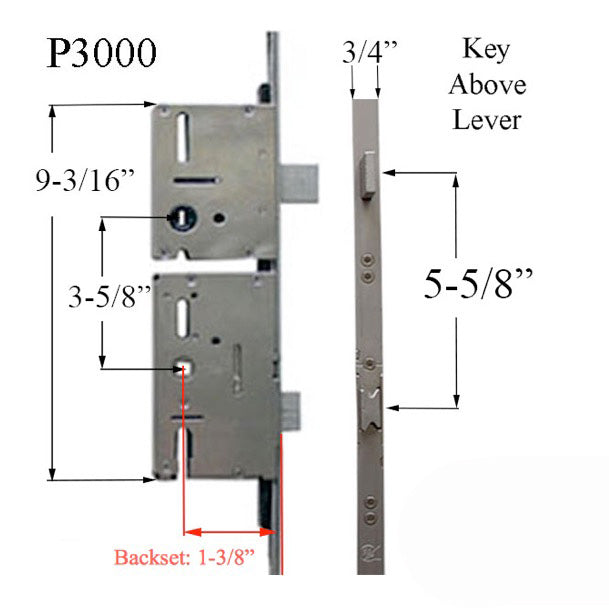P3000 Replacement Spring Latch Gearbox / Lock Case 60/92 Hardware