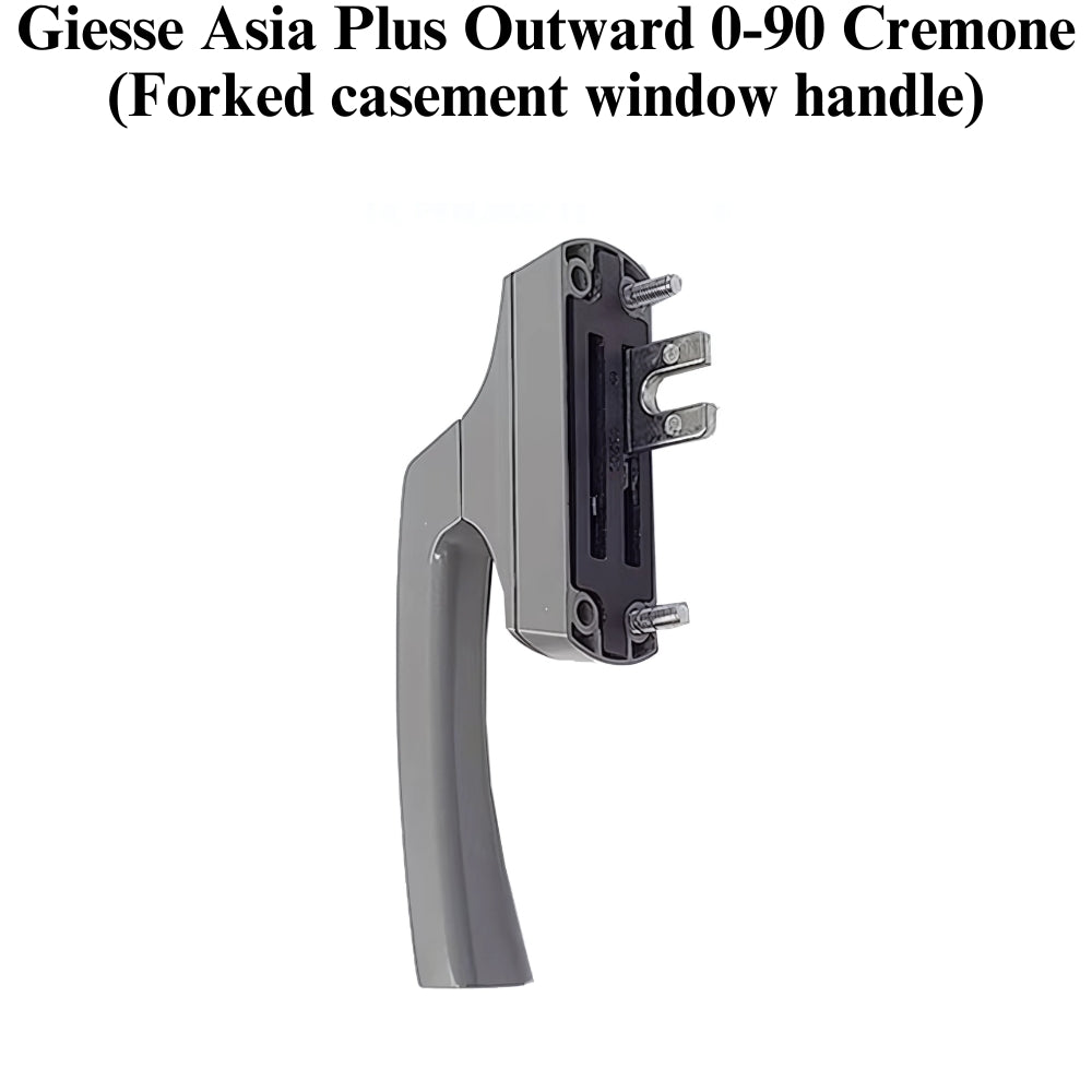 Giesse Asia Plus Outward 0-90 Cremone Handle - Silver