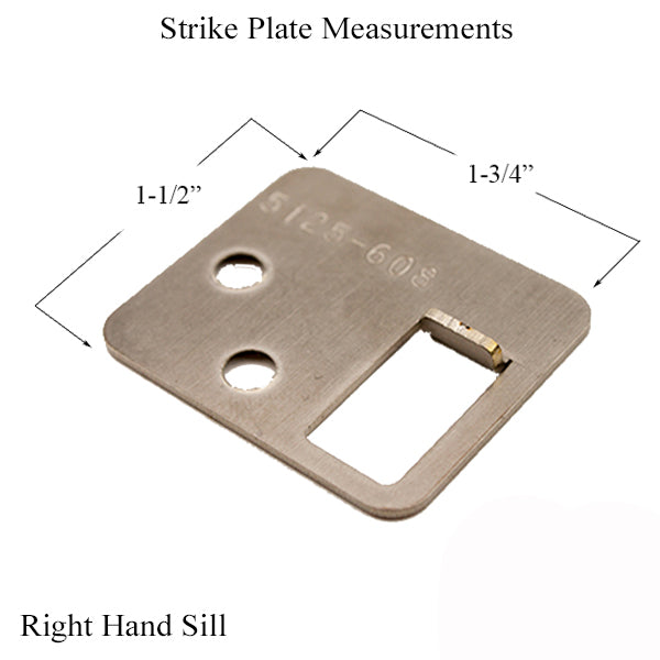 Strike Plate / Keepers For Shootbolts Rh Sill Lh Head Hardware