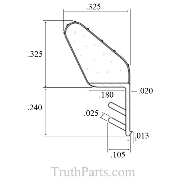 Weatherstrip Kerf Back Polyflex, Foam-Filled Bulb, .325" Reach