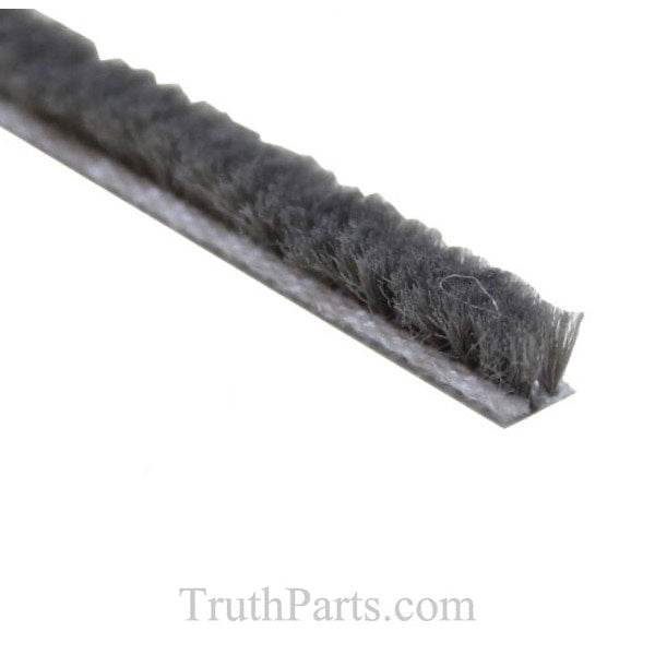Fuzzy Weatherstrip .187 T-Backing x .250 Pile with Fin Seal