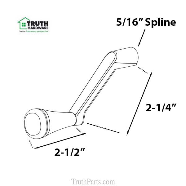 ADA Crank Handle for Casement Window, 5/16Inch