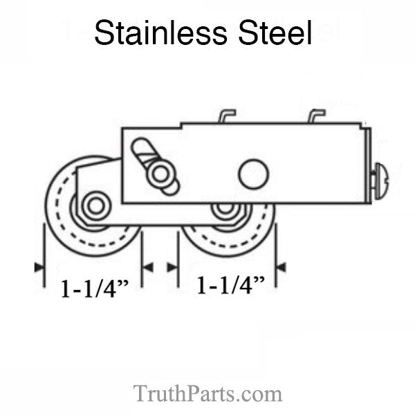 Tandem 1-1/4 Roller, 2 hooks