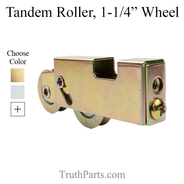 Tandem Roller 1-1/4 Wheel, 1-1/4" tall Housing