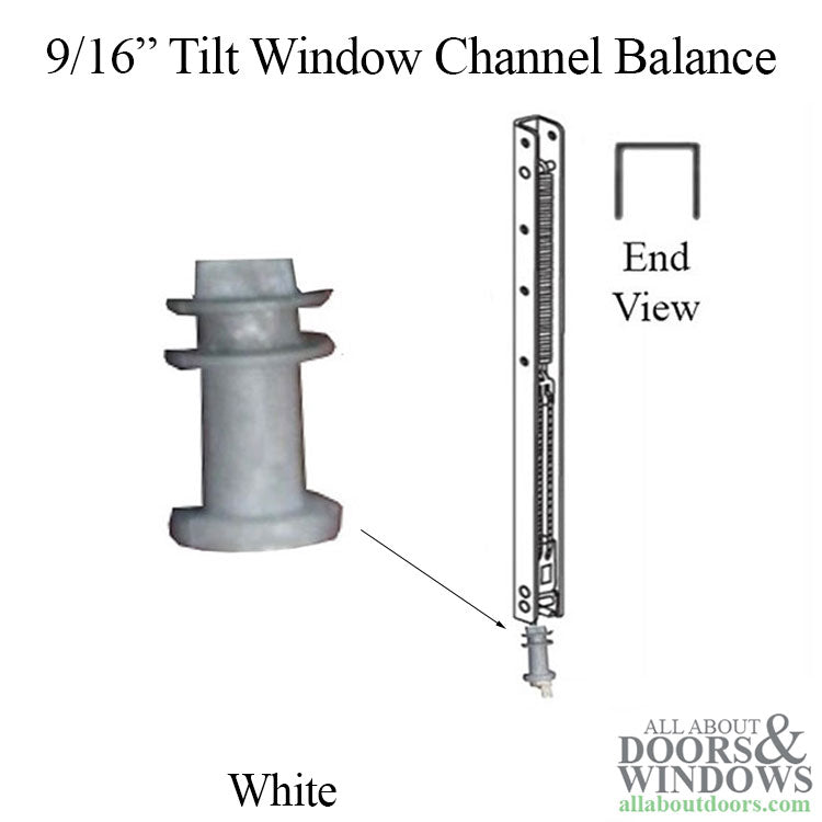 736 Custom Channel Balance for Tilt Windows, Beige, 9/16 x 9/16 - Stamped # 10-25