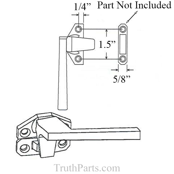 Cam Handle Lock - 1-1/2 In Hole C-C Right Choose Color Hardware