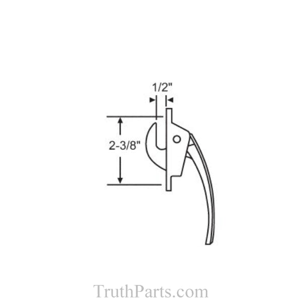 Locking Handle 2-3/8 Screw Spacing - Choose Color Hardware