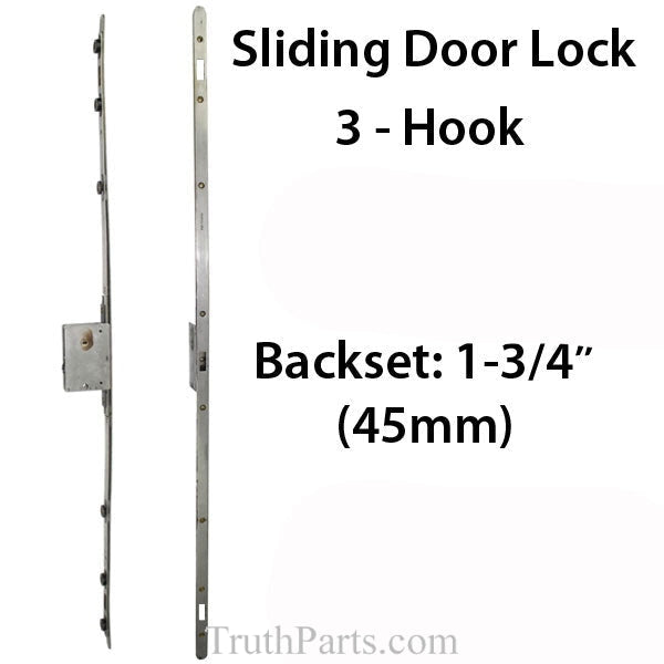 meditatie bereiken Ik was verrast Multipoint Sliding Door Lock 3 hooks , 1-3/4 backset