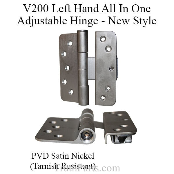 V200 Left Hand All In One Adjustable Hinge, New Style