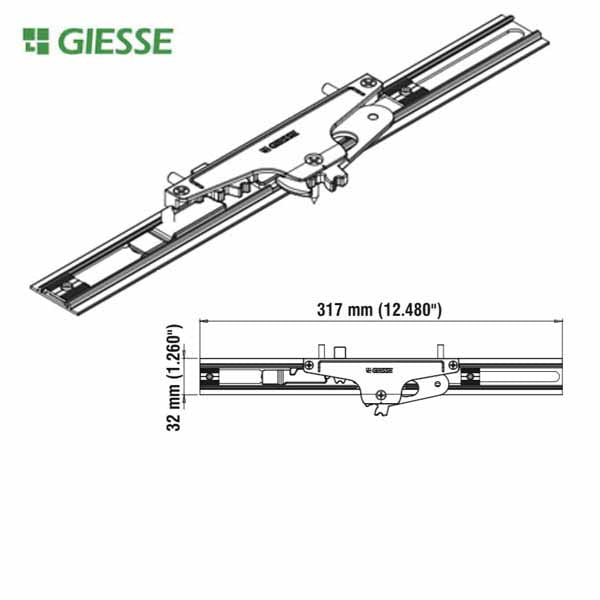 Giesse Os Operator 12-1/2In. Hardware