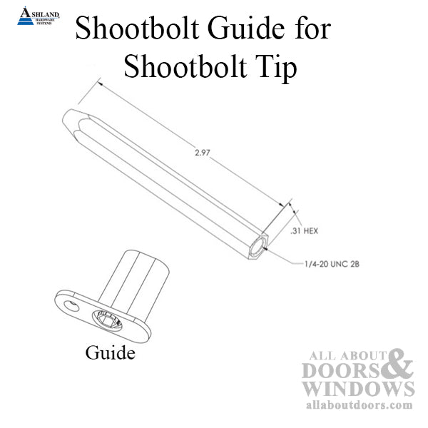 Hex-Shaped Shootbolt Guide for Windows & Doors