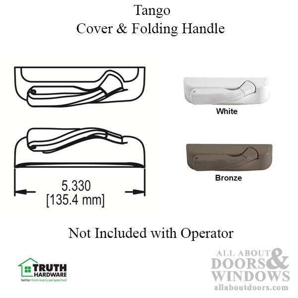 Right Hand Truth Encore Dyad Split Arm Operator, Stainless Steel Coastal