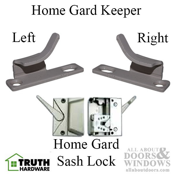 Non-Handed Truth® Home Gard Sash Lock with Plastic Latch for Casement Window - Choose Color
