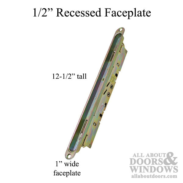 Gemini 2-Point Double Hook Sliding Door Lock with Face Plate