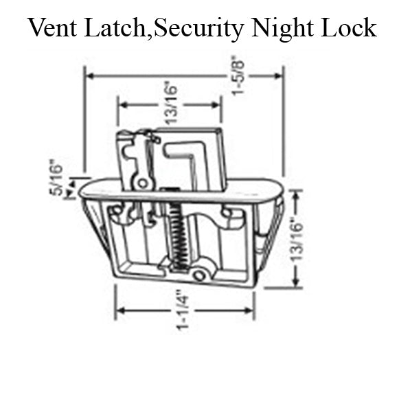 Plastic Security Night / Vent Latch - Choose Color