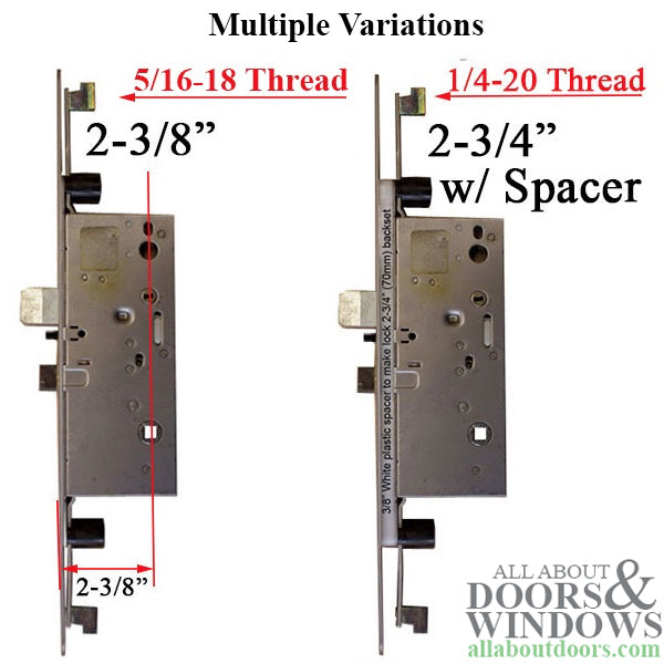 Active Concealed Multi-Point Lock 70/92 Radius Faceplate Gearbox
