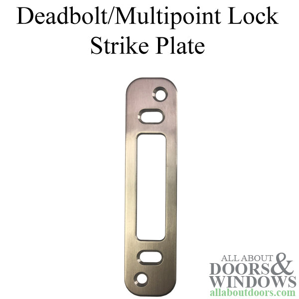 Tru-Lock Deadbolt & Multipoint Lock Strike Plate – Stainless Steel