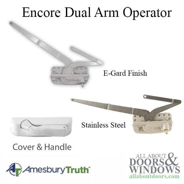 Truth® Encore Dual Arm Casement Operator with Stud, Left Hand