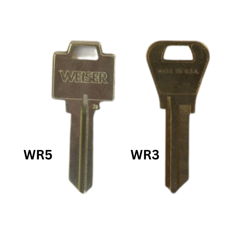 Amesbury Key Blank for Weiser Locks – Thin Profile Brass