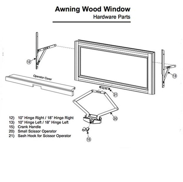 Awning Window Hinge And Track Pairs 22 - E-Gard® Steel Hardware