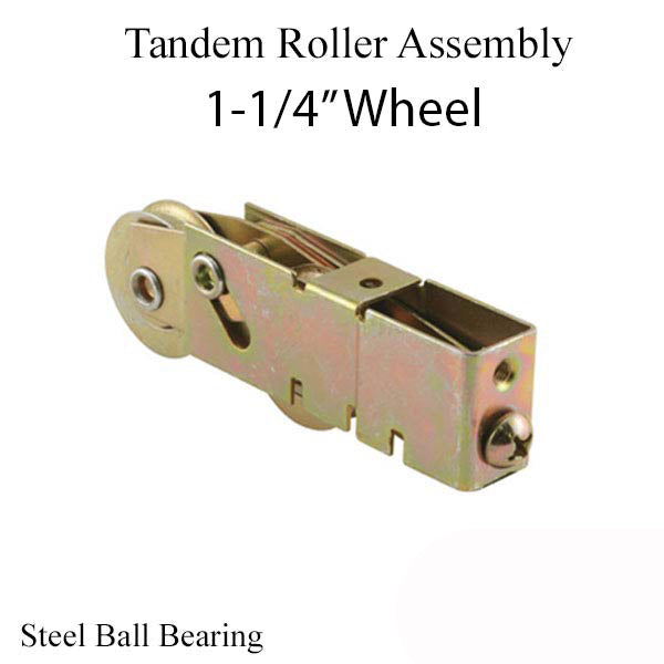 Tandem 1-1/4 Steel Wheel Roller Assembly Hardware