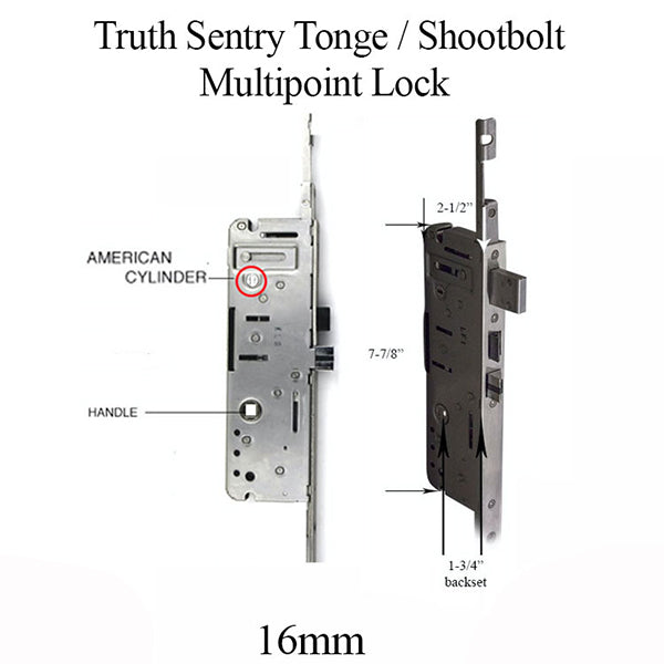 16Mm Active Tongue / Shootbolt 45/92 Truth Sentry Hardware