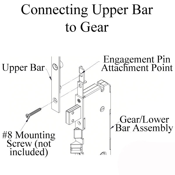 20Mm Upper Bar For Sentry Multipoint Lock 89 - 97 Door Panel Hardware