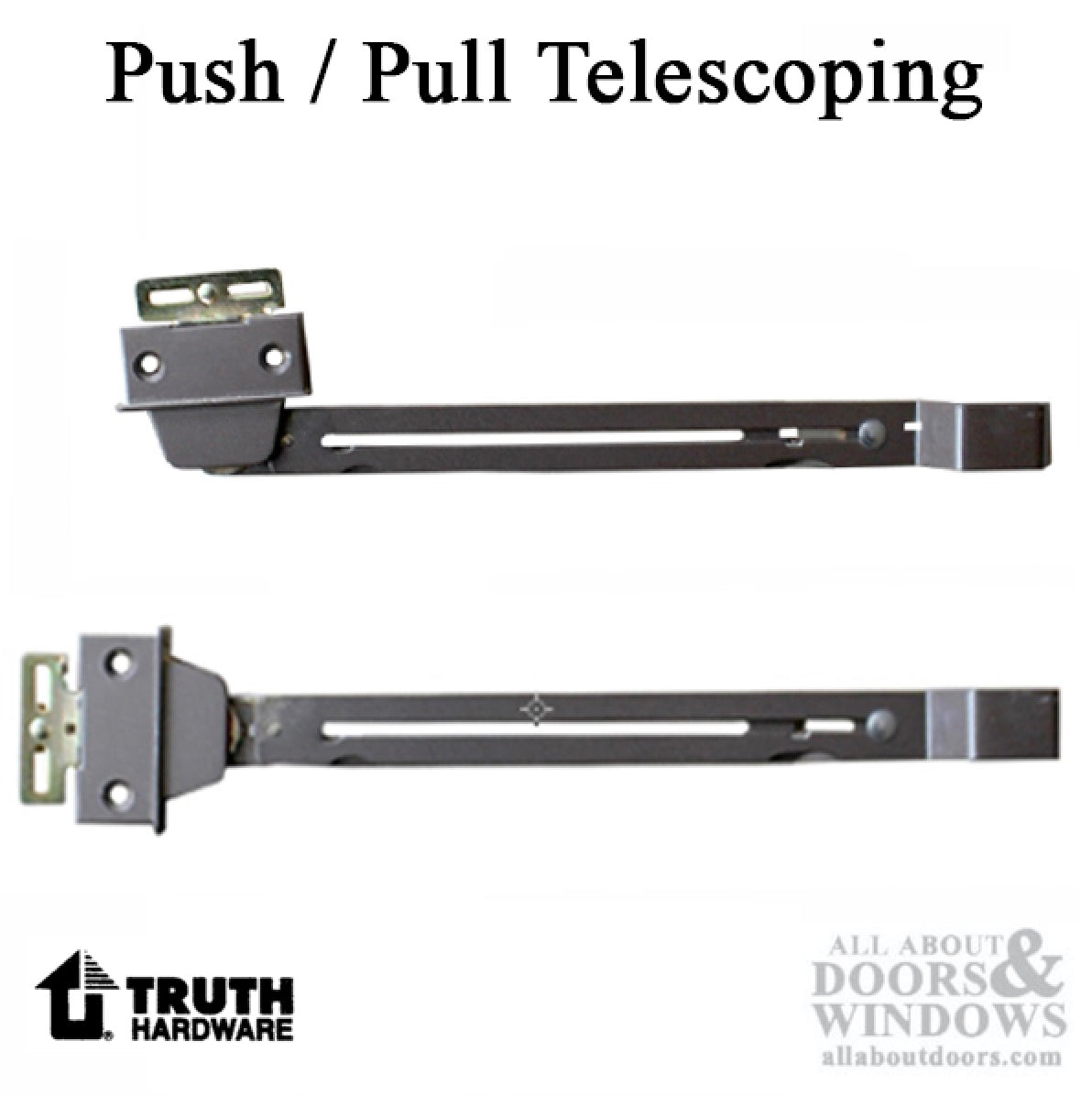 Truth® Push 10-1/2" Telescopic Awning Window Operator, Medium Bronze