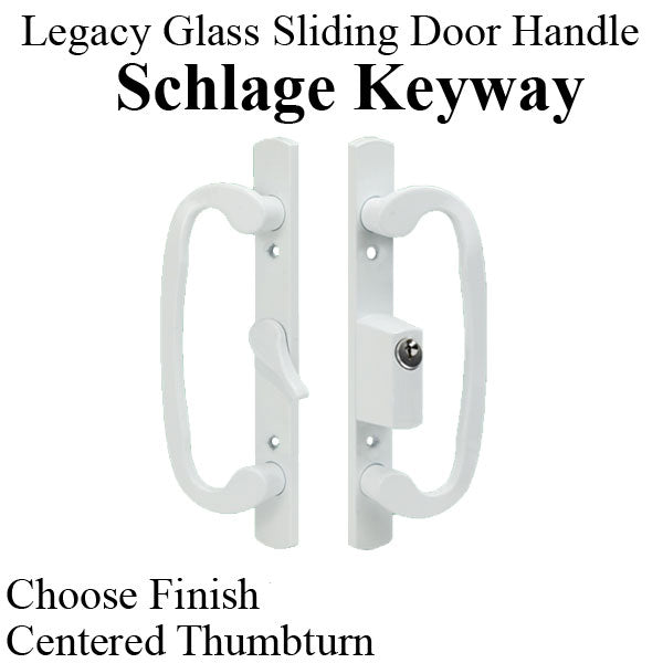 Legacy Glass Sliding Door Handle Center Thumb Turn With Key Choose Color Hardware