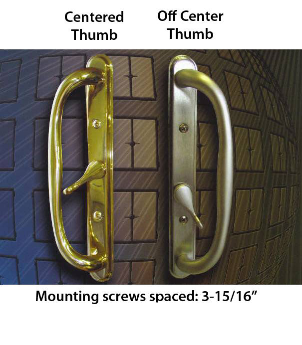 Olympus Handle Offset Thumb Sliding Glass Door - Colors Hardware