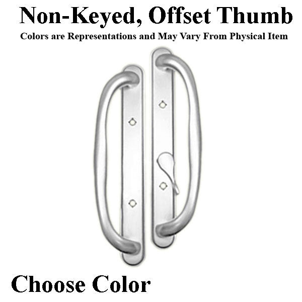 Olympus Handle Offset Thumb Sliding Glass Door - Colors Hardware