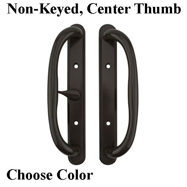 Olympus Handle Center Thumb Sliding Glass Door - Choose Color Hardware