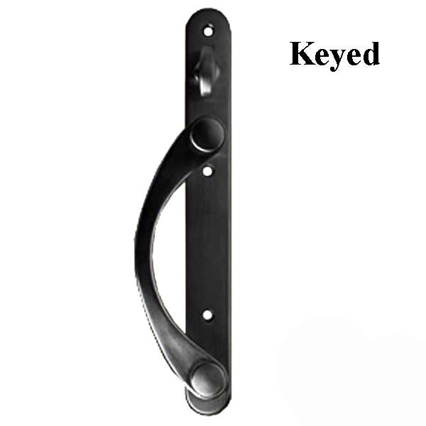 Titan Keyed Handle Set For Active Sliding Door - Black Hardware